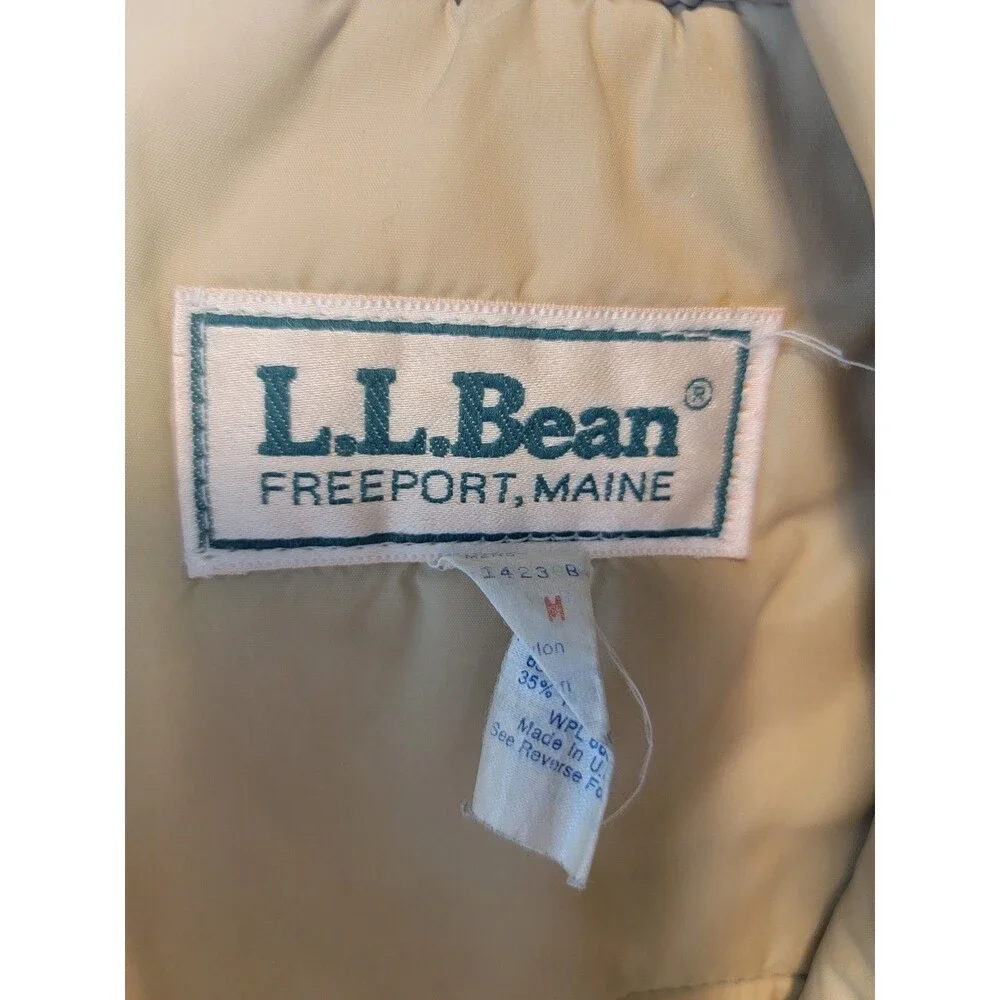Vintage LL Bean Baxter State Parka Jacket Mens Large USA Made Hooded Coat Green